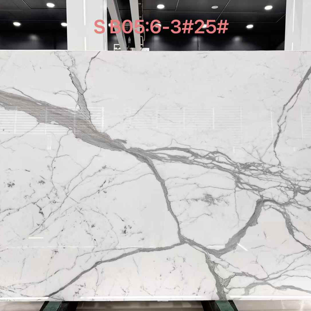 鱼肚白奢石大理石台面橱柜面