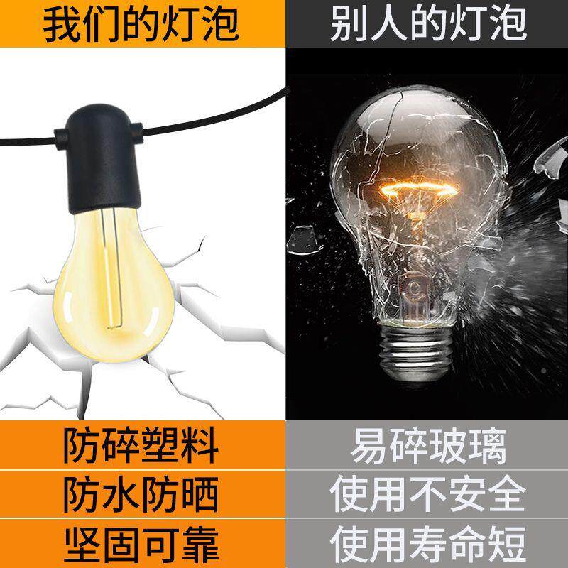 电商FAX热卖LED太阳灯能A19串户外饰装水球泡防灯超亮