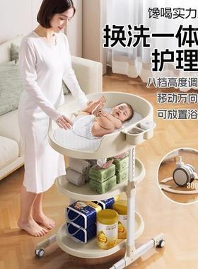 新生儿收澡纳护理台宝抚按摩触洗台XBA多功能婴儿可宝移动月子尿