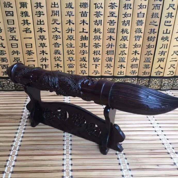 黑檀木文昌笔金榜题名实木摆件手工雕刻家居客厅办公桌摆件工艺品
