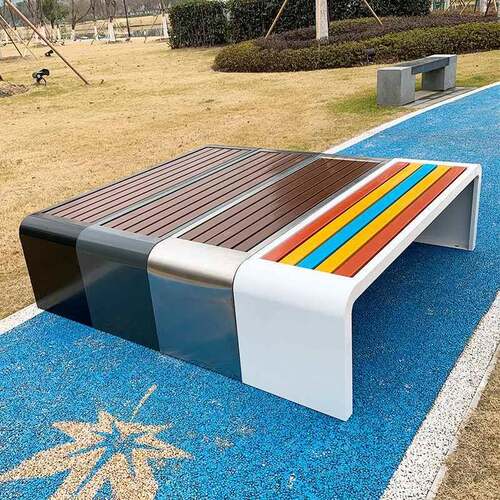 公园椅椅户庭院防腐塑木长外椅室外长条6凳闲休公共排现货默认