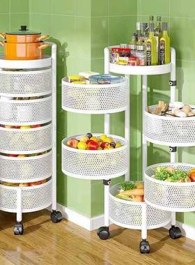 免安物装厨房QPR置篮架落多层可旋转菜子家用地多功能收纳架水果