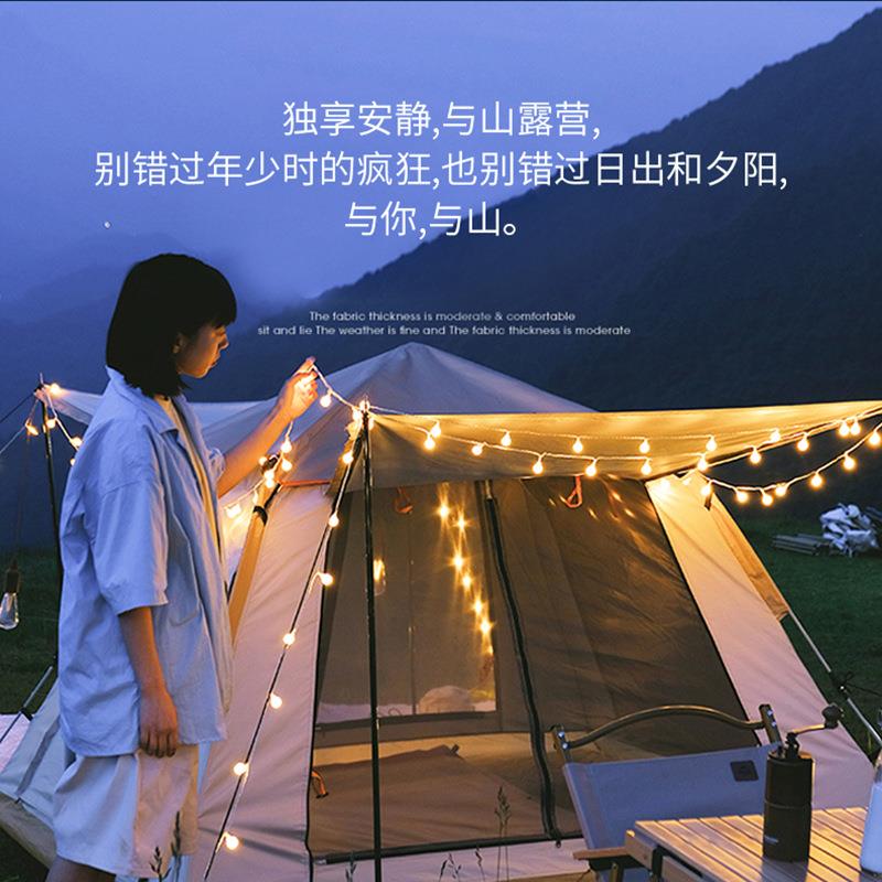 LED户外露营灯阳能珍珠串OYI彩氛围珍灯珠小太灯串G40灯串圣诞灯