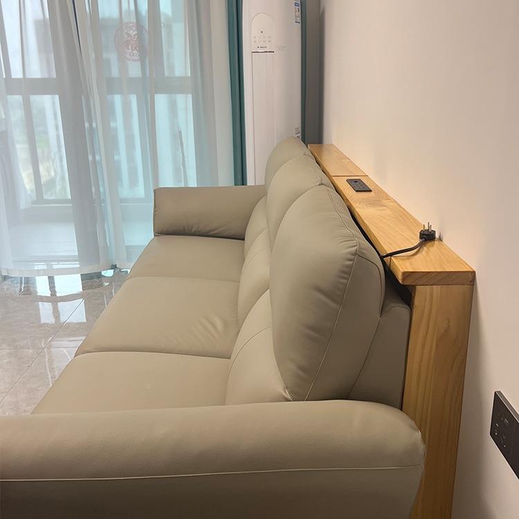 全实木客厅动沙发后置物电架靠墙落地缝隙子985夹窄缝长条边桌收