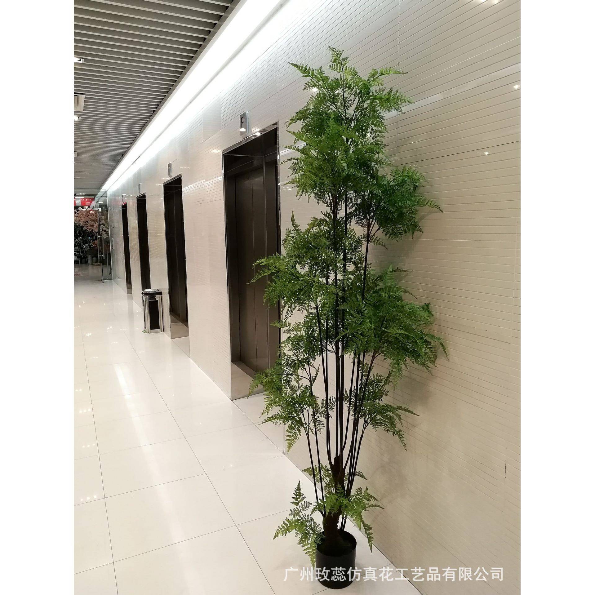 真蕨草绿植高档仿欧式酒大型落地绿植盆栽蕨树家居YC142店商场装
