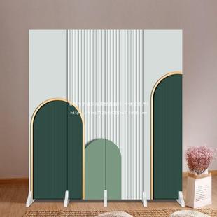 轻奢屏风隔断墙简IHM约现代抽象卧室遮挡折叠厅移可动公司简客易