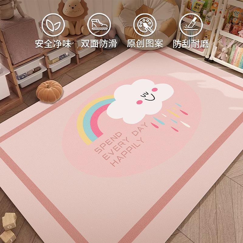 爬爬垫地毯厅水可擦洗PV防C儿童房置布卧室窗2024-11.边毯加厚防