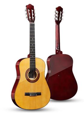 真工厂38寸典吉他专guita38寸古典r初学者t成人圆角木吉他jia古乐