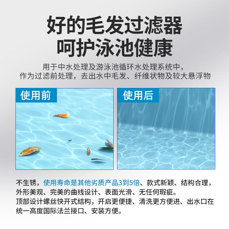 蓝氏过滤器不AEA锈钢带管法兰过过滤网y型滤器滤网100目圆孔过筛