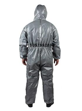 TKJS护3S428带凯麦斯帽连体衣灰色身C体防护耐酸碱防服防化服