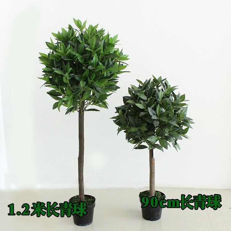 仿橄树球形-盆栽人造塑假树客厅摆放装饰料橱窗盆景真创榄意长青