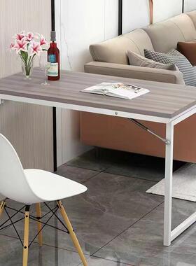 靠墙折叠桌壁挂式易简台桌实木吧书桌餐桌悬墙壁电FVO脑桌挂小户