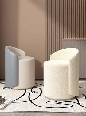 主卧化凳奢轻化妆椅感中高圆凳DUC妆坐凳梳台妆凳子卧室梳妆椅子