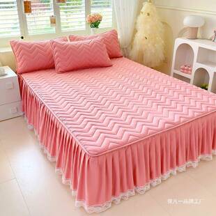 2025床床裙二合一笠带花边床罩包单AL732749件尘罩席梦思保防护罩