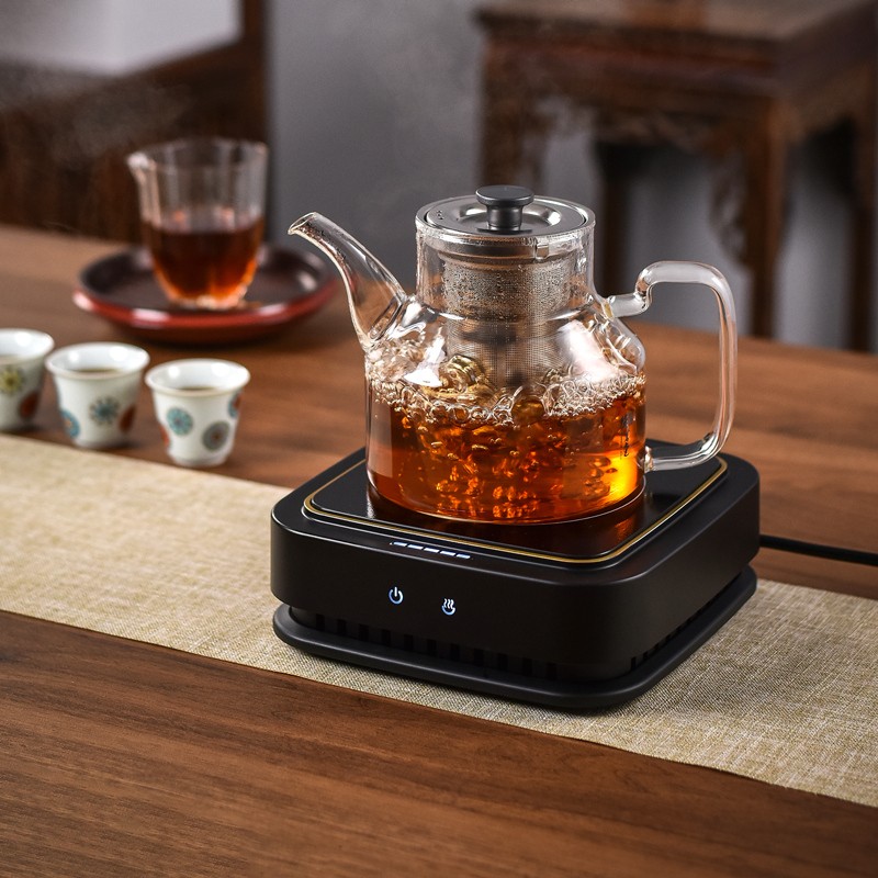 德茗堂猫眼三代电陶炉陶壶玻璃壶茶炉迷你静音烧水煮茶电热光波炉