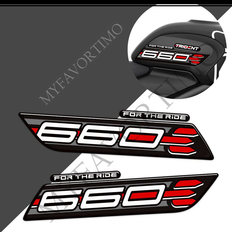 适用于凯旋(胜利)三叉戟 TRIDENT 660油箱贴鱼骨贴3D贴纸标志