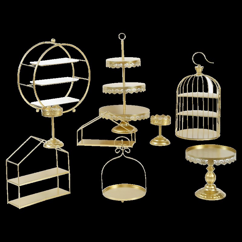 婚礼宴会蛋糕架子茶歇摆台甜品台展示架甜点盘冷餐下午茶点心架果