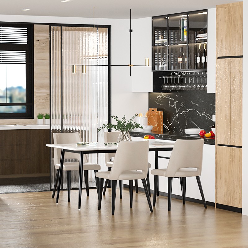 铁艺桌腿支架岩板桌架子大理石餐台底座书桌茶几架金属钢桌脚