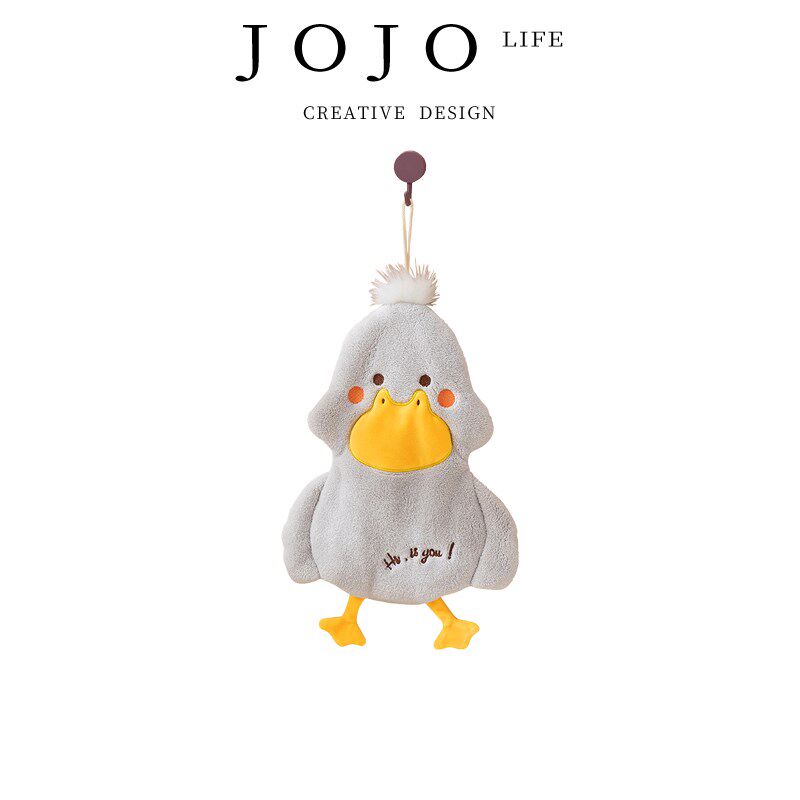 JOJOS L. PD.wonderful.珊瑚绒嗨嗨鸭平面擦手巾浴室挂式  美妙