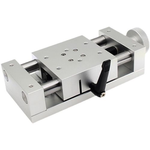 X轴位移平台精密微调简易工作台移动光学手动丝杆滑台HHQ01XKST