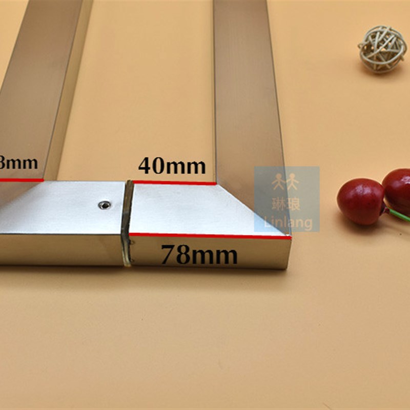 玻璃门拉手 有框门大门拉手 移门防盗门推拉门不锈钢拉丝方管把手