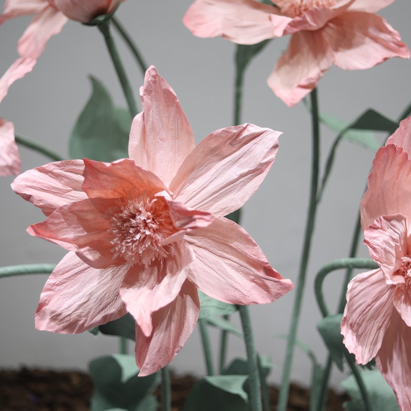 立体手工纸花巨型花明星广告杂志拍摄婚礼道具路引商场橱窗美陈