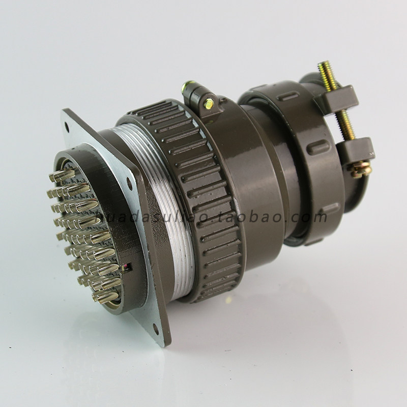 热卖航空插头插座连接器 P60-45芯 47芯 电缆接插件 60mm圆正反