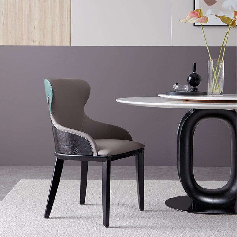 意式餐椅高端餐桌椅2024新款椅子家用舒适设计餐厅实木椅子靠背椅