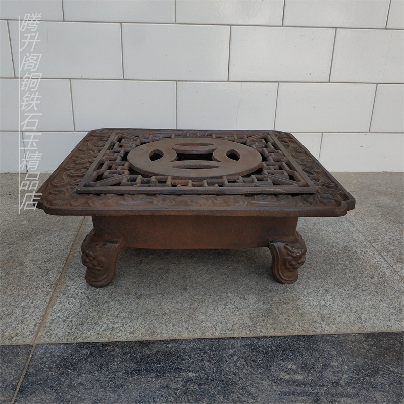 带盖铸铁火炉取暖炉煮茶热水温酒炭炉烧烤雅居茶舍会所实用收藏品