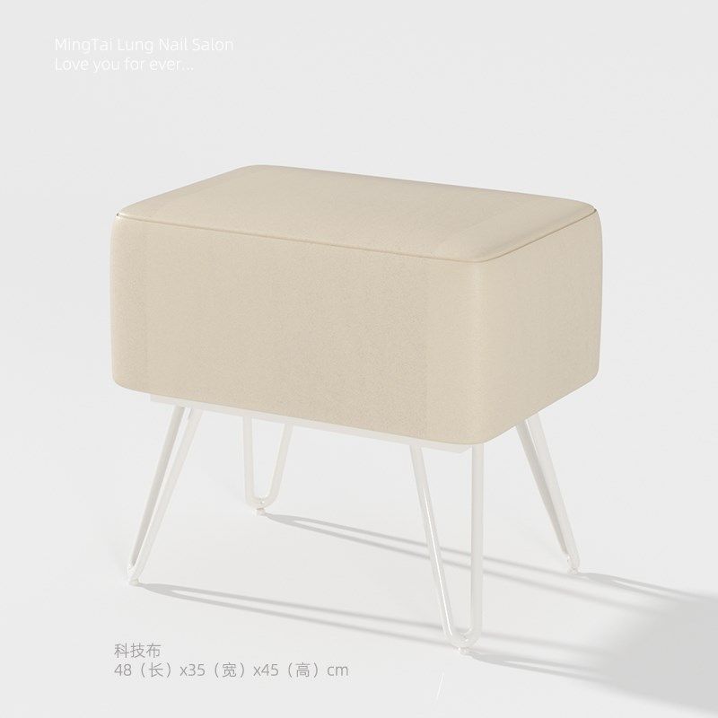 童铁山美容大工椅简约布艺师傅椅美甲桌椅套装美甲店皮艺顾客椅子