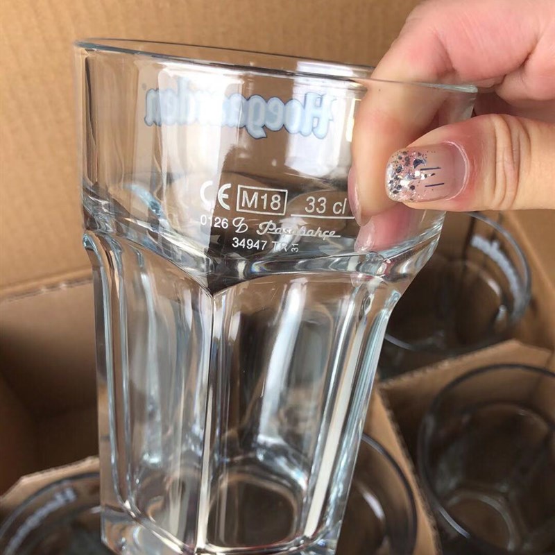 福佳白啤酒杯玻璃超大杯精酿扎啤杯个性六角啤酒杯创意家用