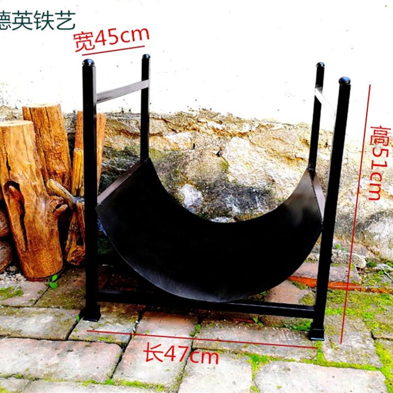 壁炉铁艺燃木架家用木柴取暖火炉专用木柴架工具劈柴火炉柴架摆件