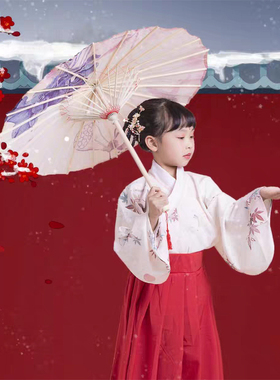 儿童纯手工油纸伞女古风绸布古典舞蹈跳舞演出古装汉服摄影道具伞