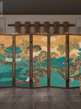 壁居逸阁复古中式屏风贴纸家具翻新改造贴画衣柜装饰壁纸自粘墙贴