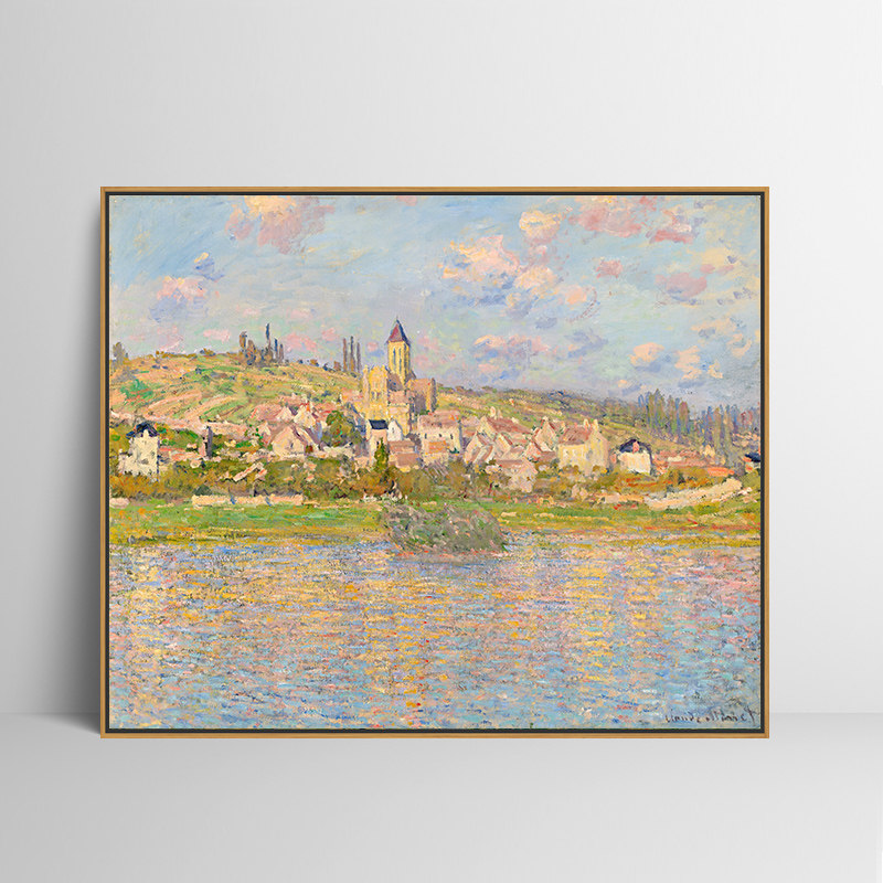 莫奈油画布印刷喷绘仿制油画建筑风景挂画客厅卧室沙发背景装饰画