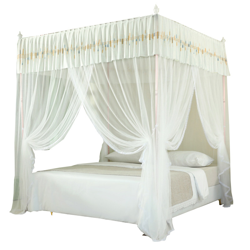 宫廷落地款式方顶蚊帐不含支架类帐纱1.5m1.8米超柔加密帐子通用