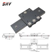 80宽承重150公斤铝合金直线滑轨滑块外置滚轮双轴心轨道高速静音