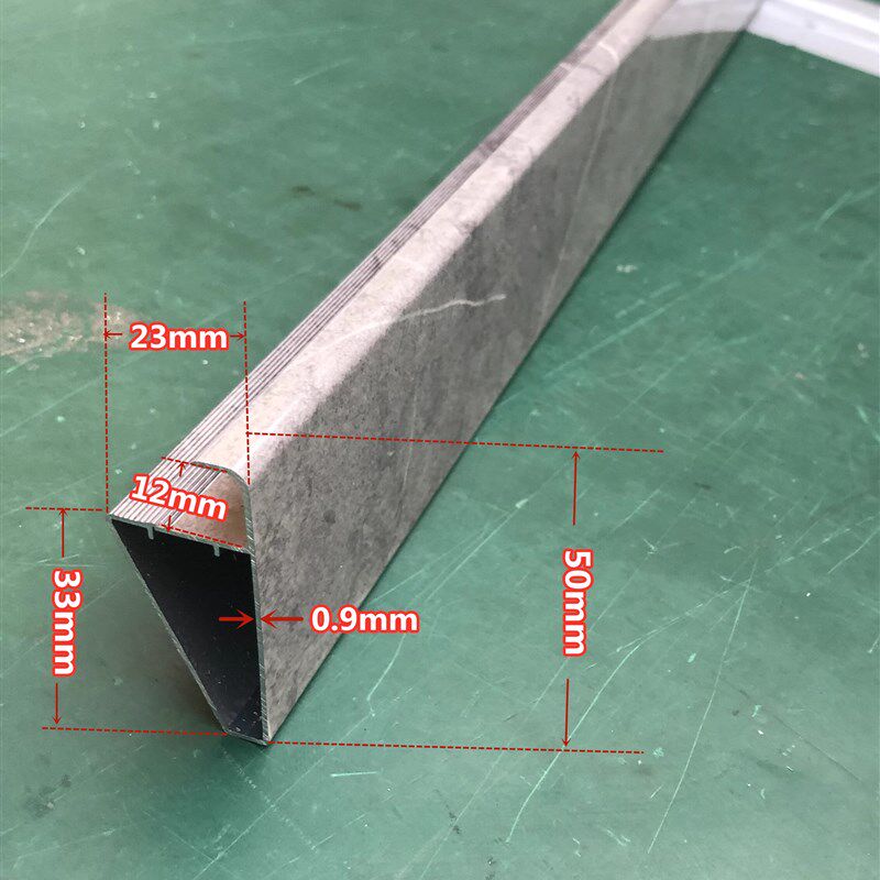 台面瓷砖铝合金直边下挂封边挡水条打灶台砖夹整体橱柜收边条包边