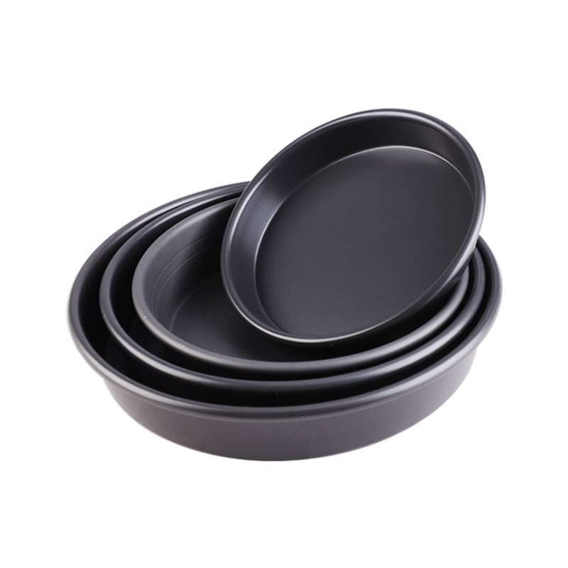 硬膜披萨烤盘带盖/8/9/10/寸固底比匹萨商用家用PIZZ圆盘模具