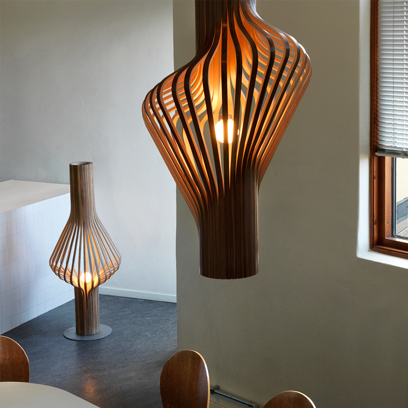 Norrn Div帝瓦 曲折立燈设计师客厅样板房侘寂风装饰落地灯具