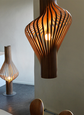 Norrn Div帝瓦 曲折立燈设计师客厅样板房侘寂风装饰落地灯具