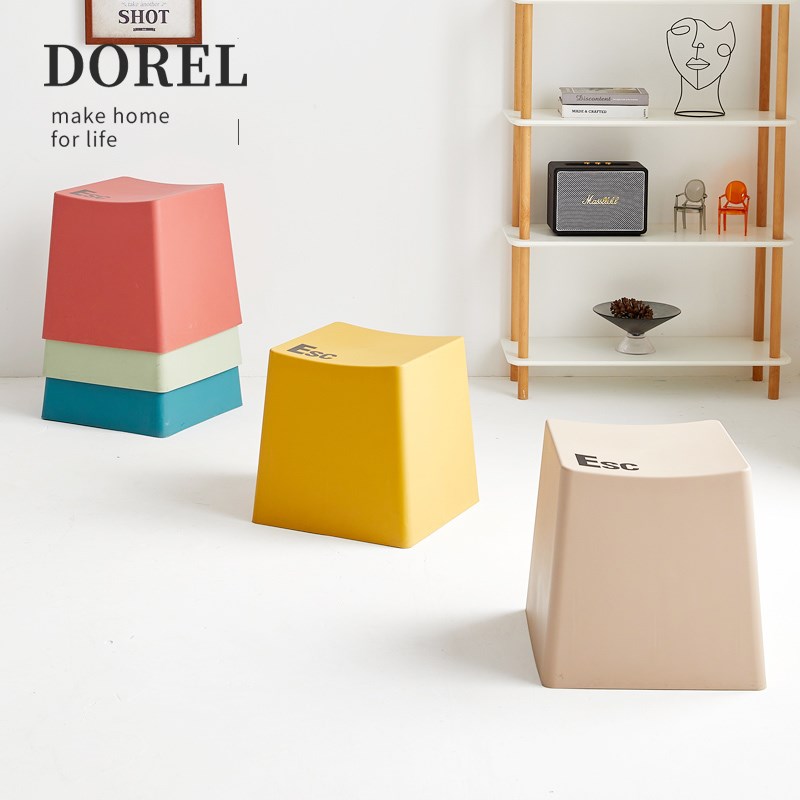 创意多功能塑料凳子加厚家用客厅餐桌等位板凳键盘凳熟胶简约椅子