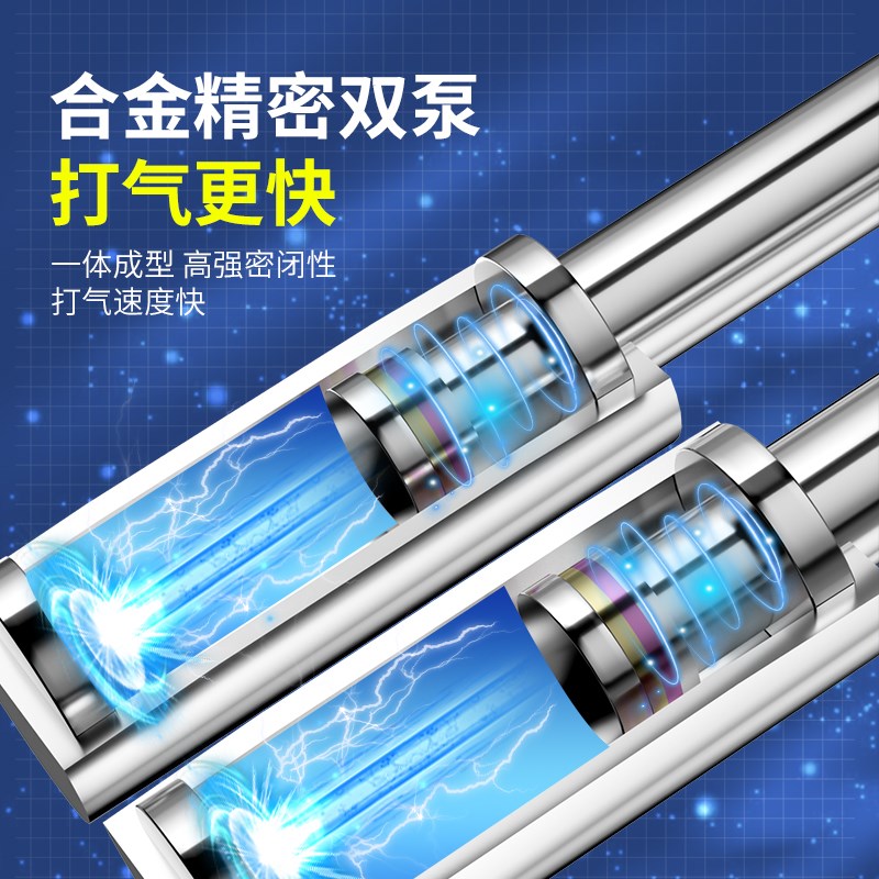 结义车载充气泵汽车打气泵车用轮胎高压打气筒小轿车脚踩加气泵