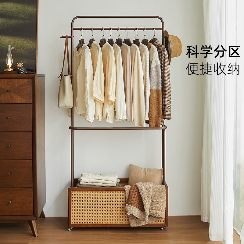 卧室床边入户门放衣落地挂衣架不占空间衣帽架客厅可移动次净衣架