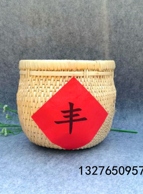 容器 农家纯手工柳条编织芭斗 柳筐竹筐水果篮干花花瓶农家乐装饰