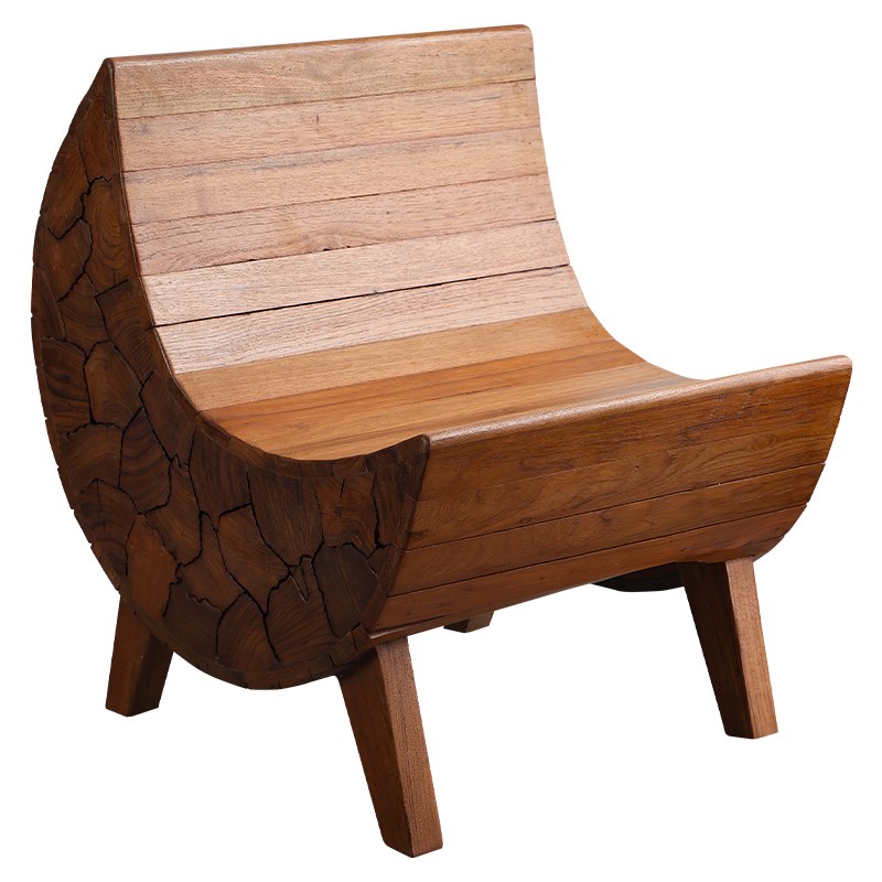 异丽实木圆形茶几复古小户型客厅沙发边几中式原木家用茶桌子