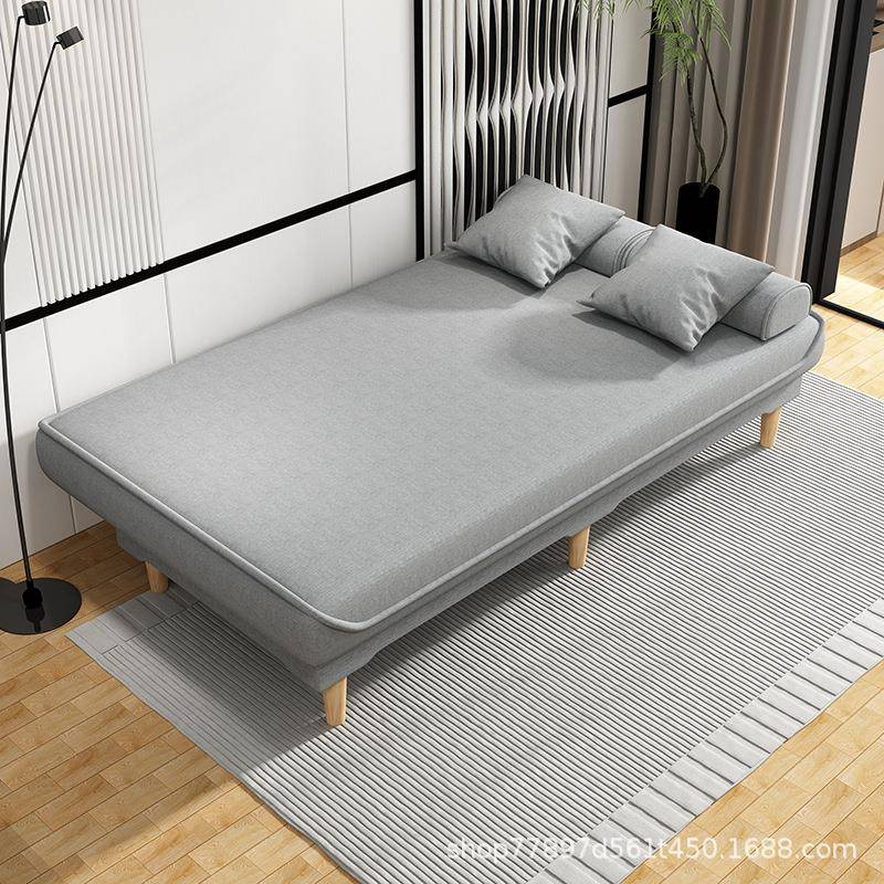 55租房小小沙发床两用折发叠沙床客厅型懒人布艺轻户奢沙发家用阳