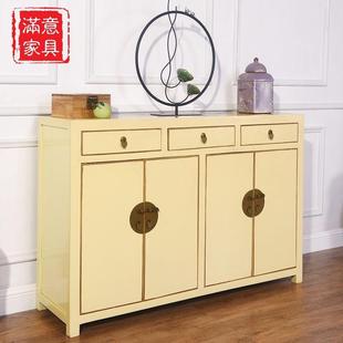 式 实木仿古餐EFR边柜现家餐厅储物中收纳隔断柜厨用房角柜茶水碗