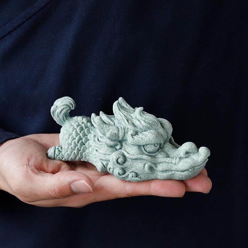 国手风青砂石龙茶宠摆件精品饰创家意茶玩可ITY养招财桌面把件居