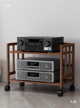 功放架音响机置柜胆机机箱音RBY箱支材架i落地移动物架hif器架竹